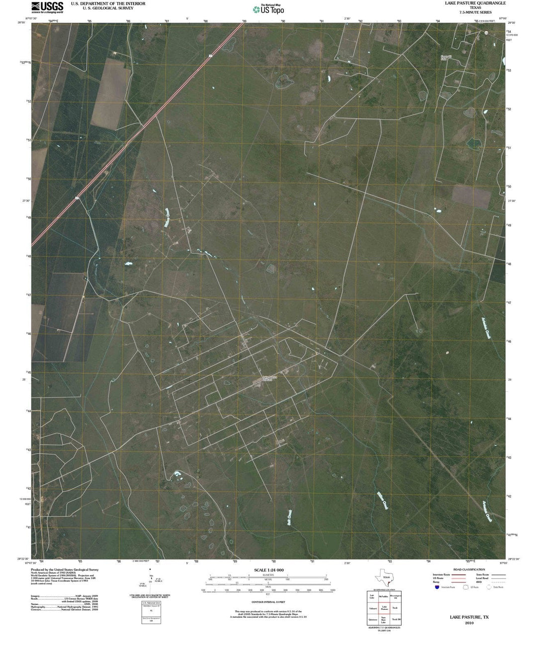 2010 Lake Pasture, TX - Texas - USGS Topographic Map