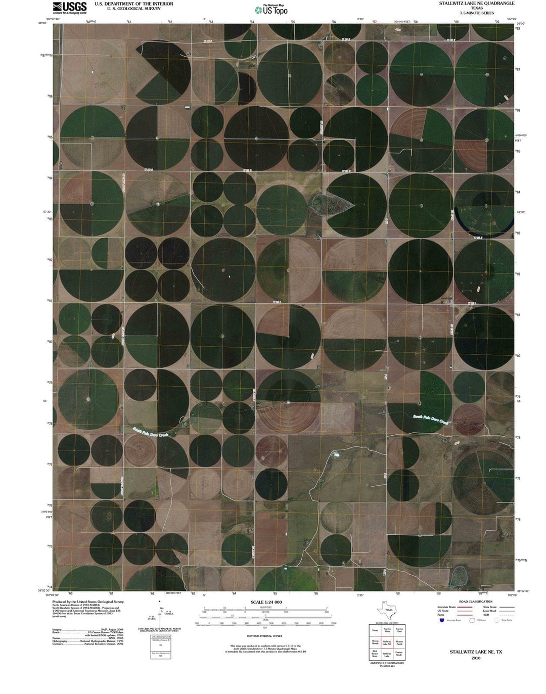 2010 Stallwitz Lake, TX - Texas - USGS Topographic Map