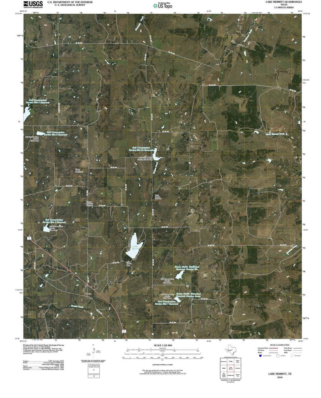 2010 Lake Merritt, TX - Texas - USGS Topographic Map