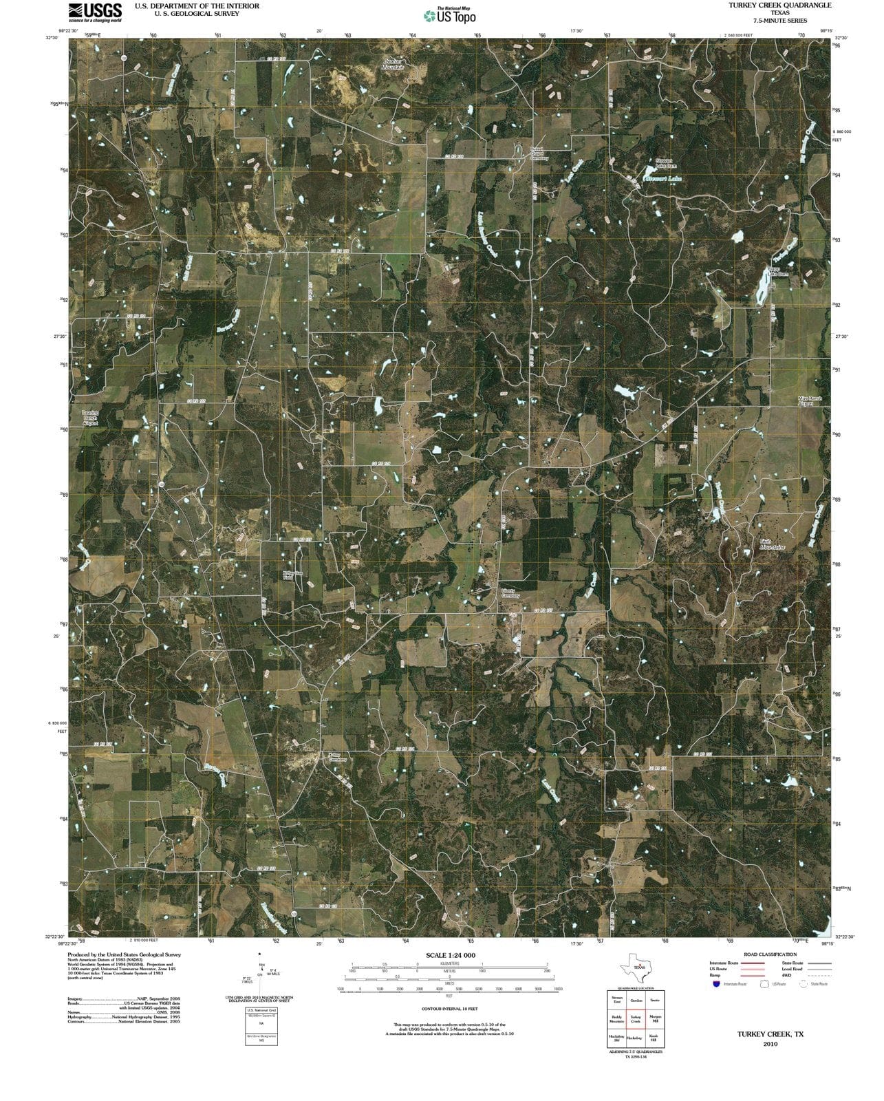 2010 Turkey Creek, TX - Texas - USGS Topographic Map