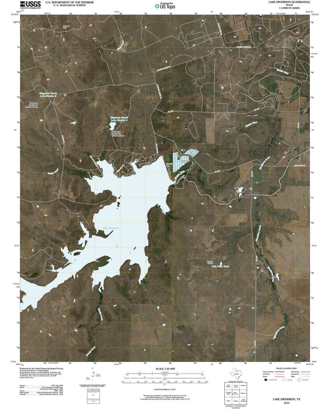 2010 Lakeiversion, TX - Texas - USGS Topographic Map