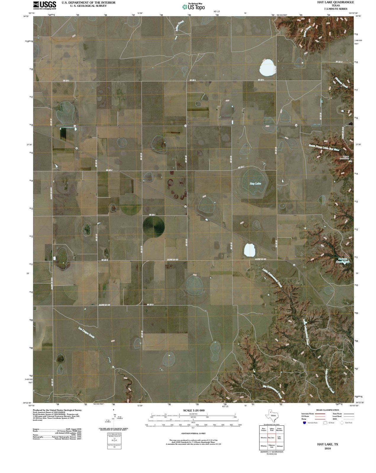 2010 Hay Lake, TX - Texas - USGS Topographic Map