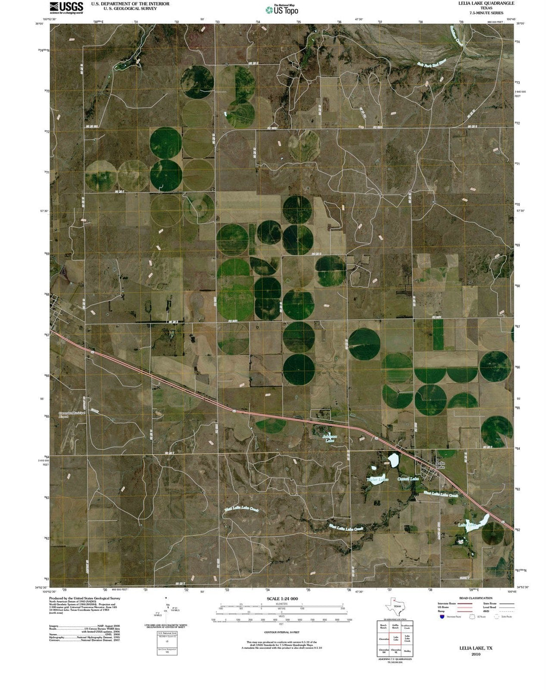 2010 Lelia Lake, TX - Texas - USGS Topographic Map