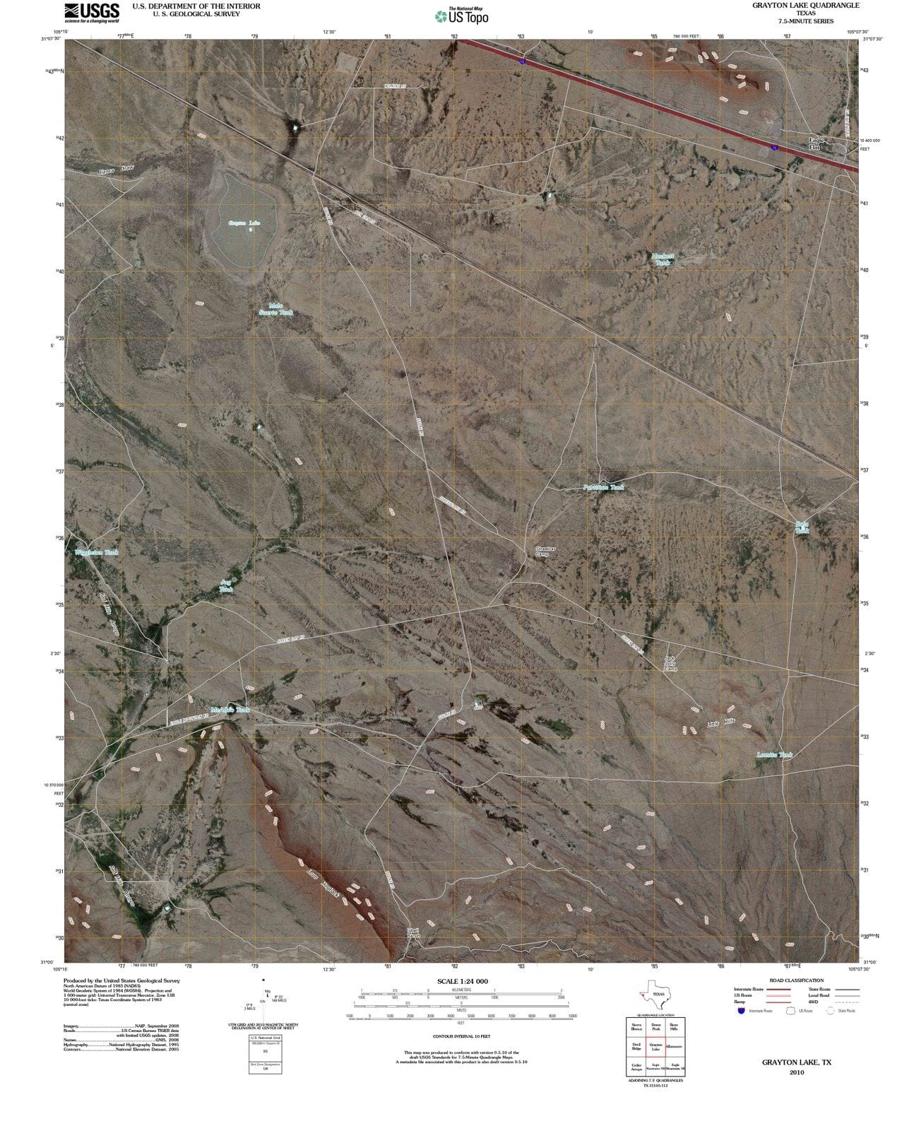 2010 Grayton Lake, TX - Texas - USGS Topographic Map