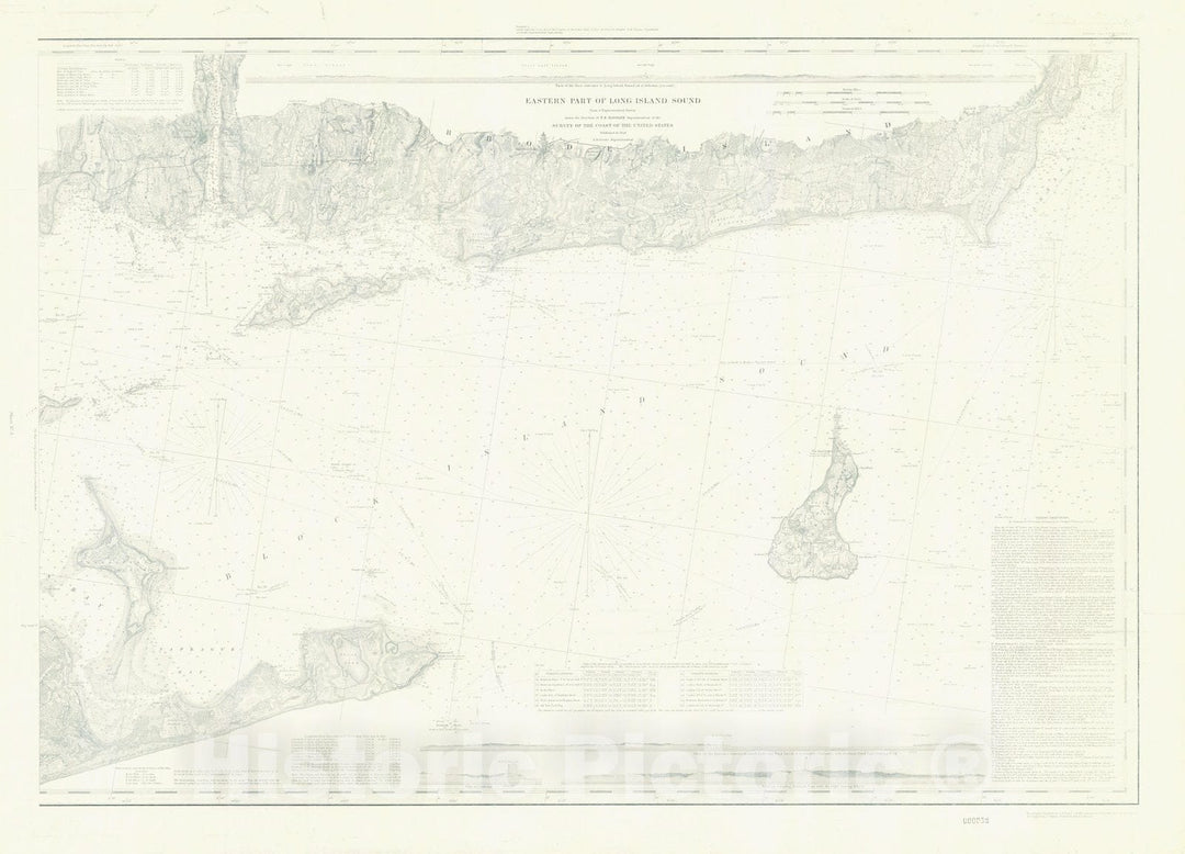 Historic Nautical Map - Eastern Part Of Long Island Sound, 1848 NOAA Chart - Vintage Wall Art