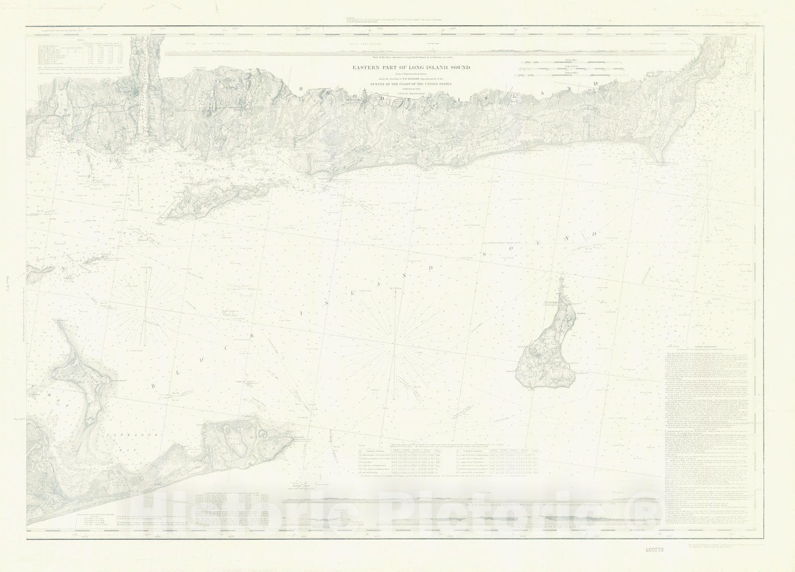 Historic Nautical Map - Eastern Part Of Long Island Sound, 1848 NOAA Chart - Vintage Wall Art