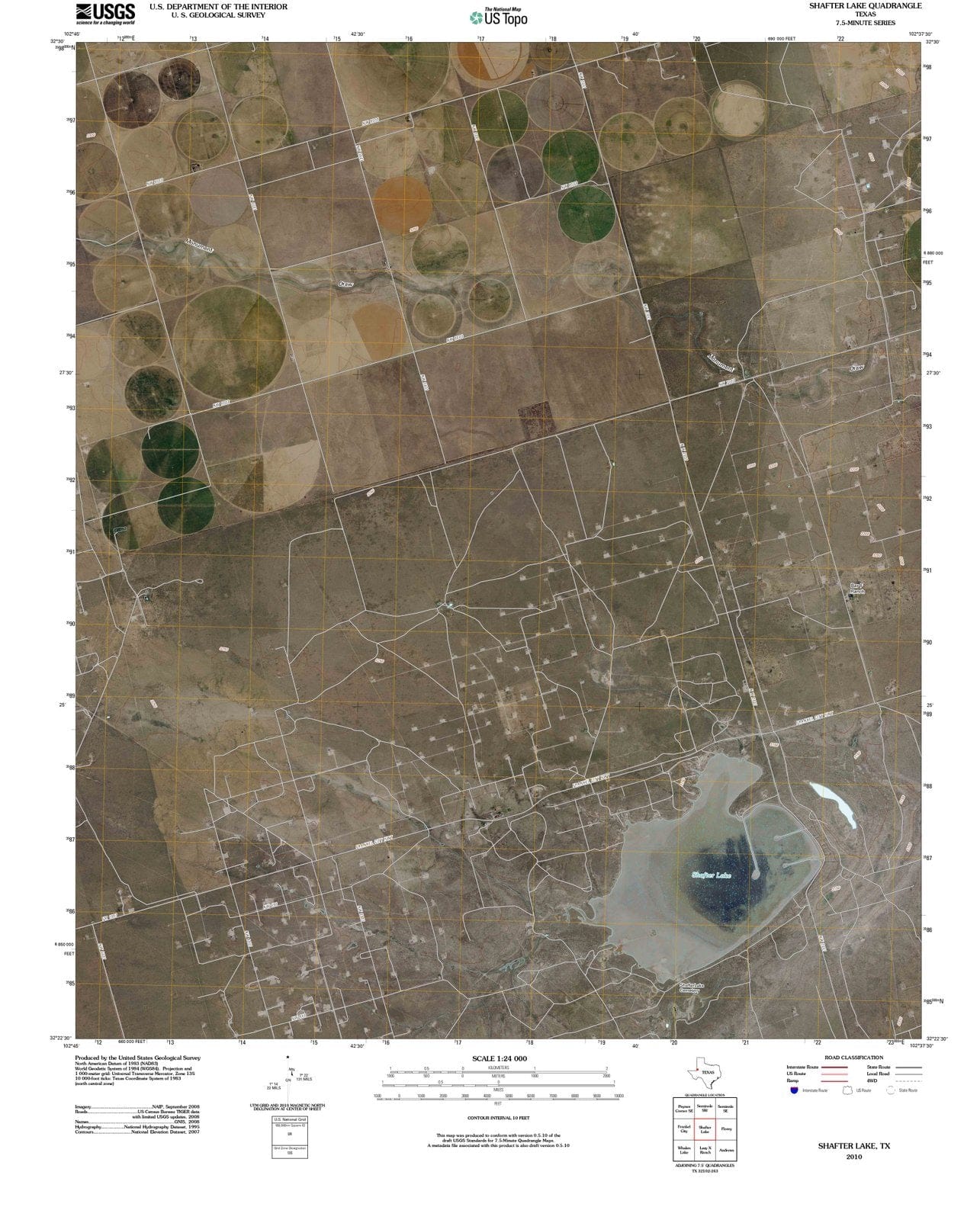 2010 Shafter Lake, TX - Texas - USGS Topographic Map