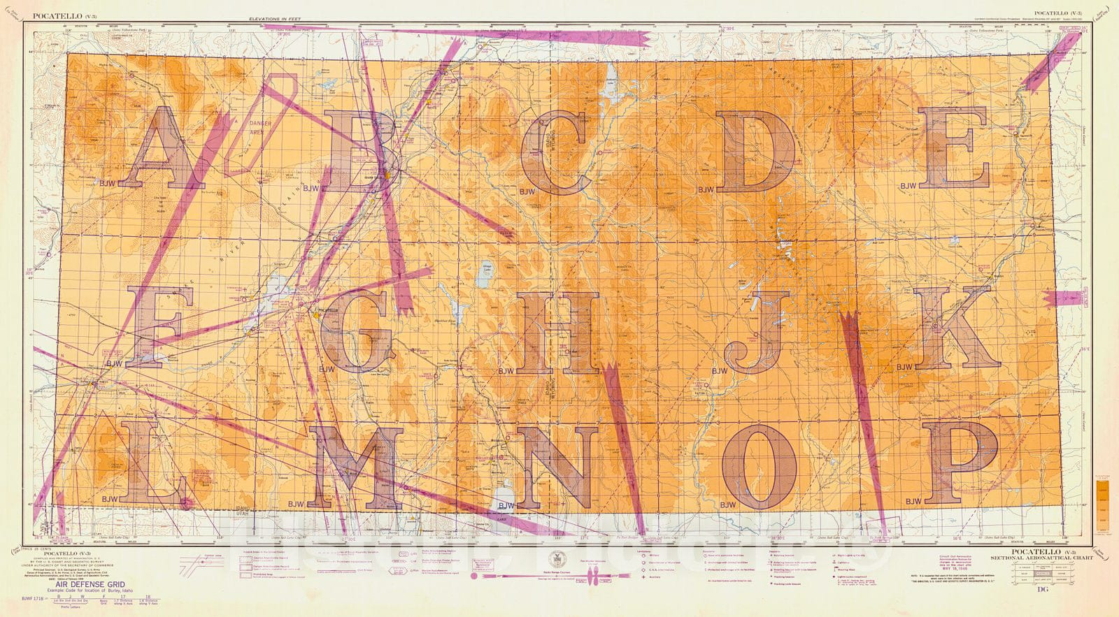 Historic Nautical Map - Pocatello (V3), 1948 NOAA Chart - Vintage Wall Art