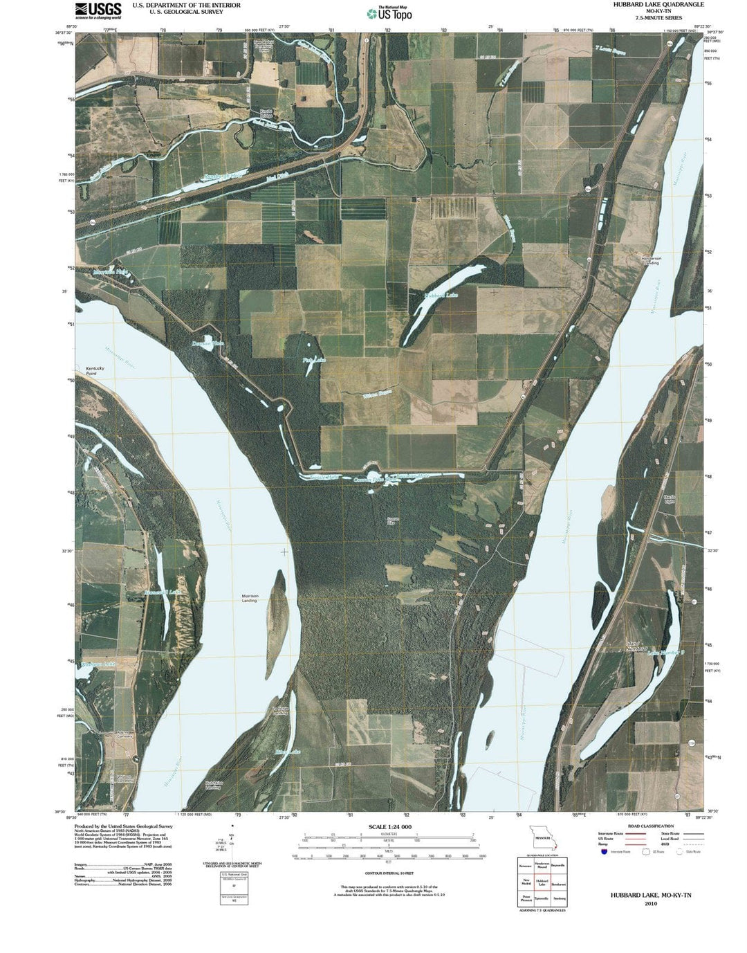 2010 Hubbard Lake, MO - Missouri - USGS Topographic Map