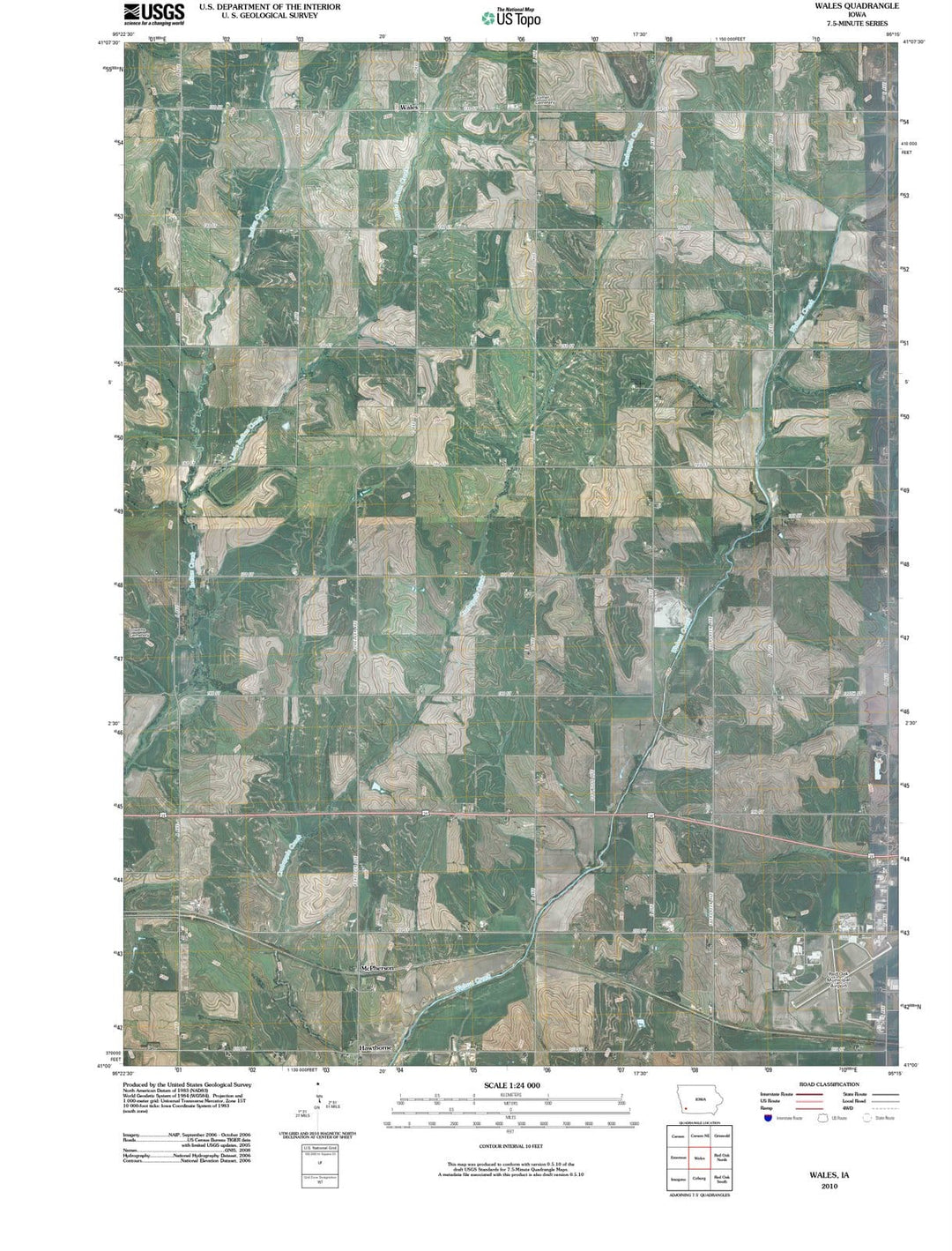 2010 Wales, IA - Iowa - USGS Topographic Map