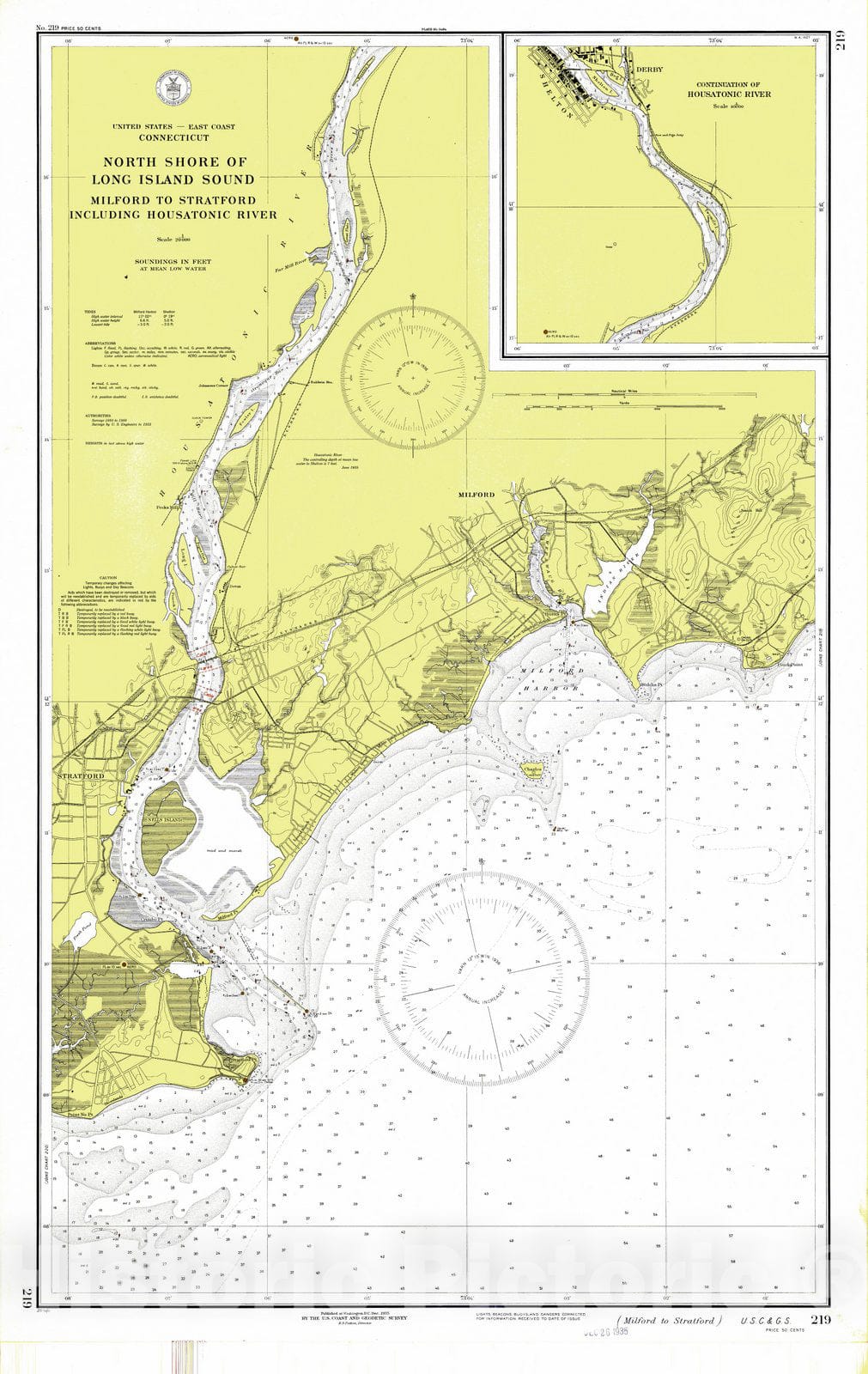 Historic Nautical Map - North Shore Of Long Island Sound, 1935 NOAA Chart - Vintage Wall Art, v2