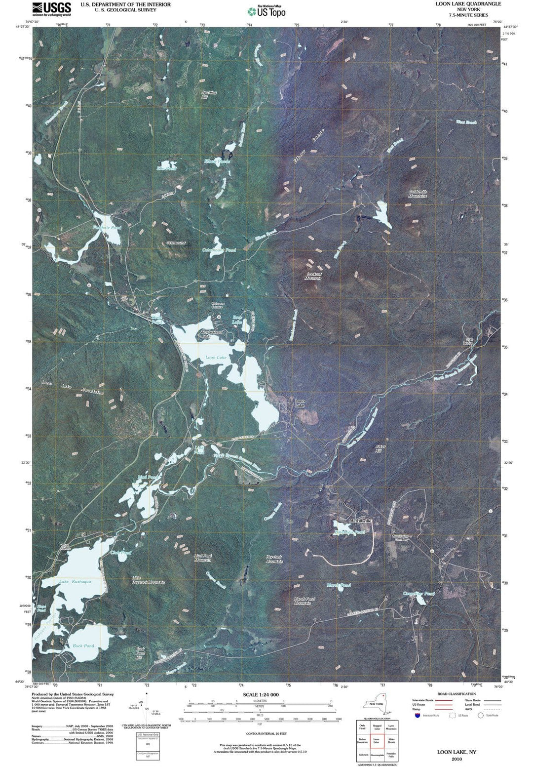 2010 Loon Lake, NY - New York - USGS Topographic Map