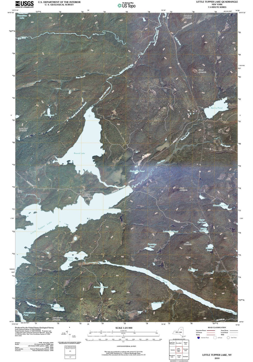 2010 Little Tupper Lake, NY - New York - USGS Topographic Map