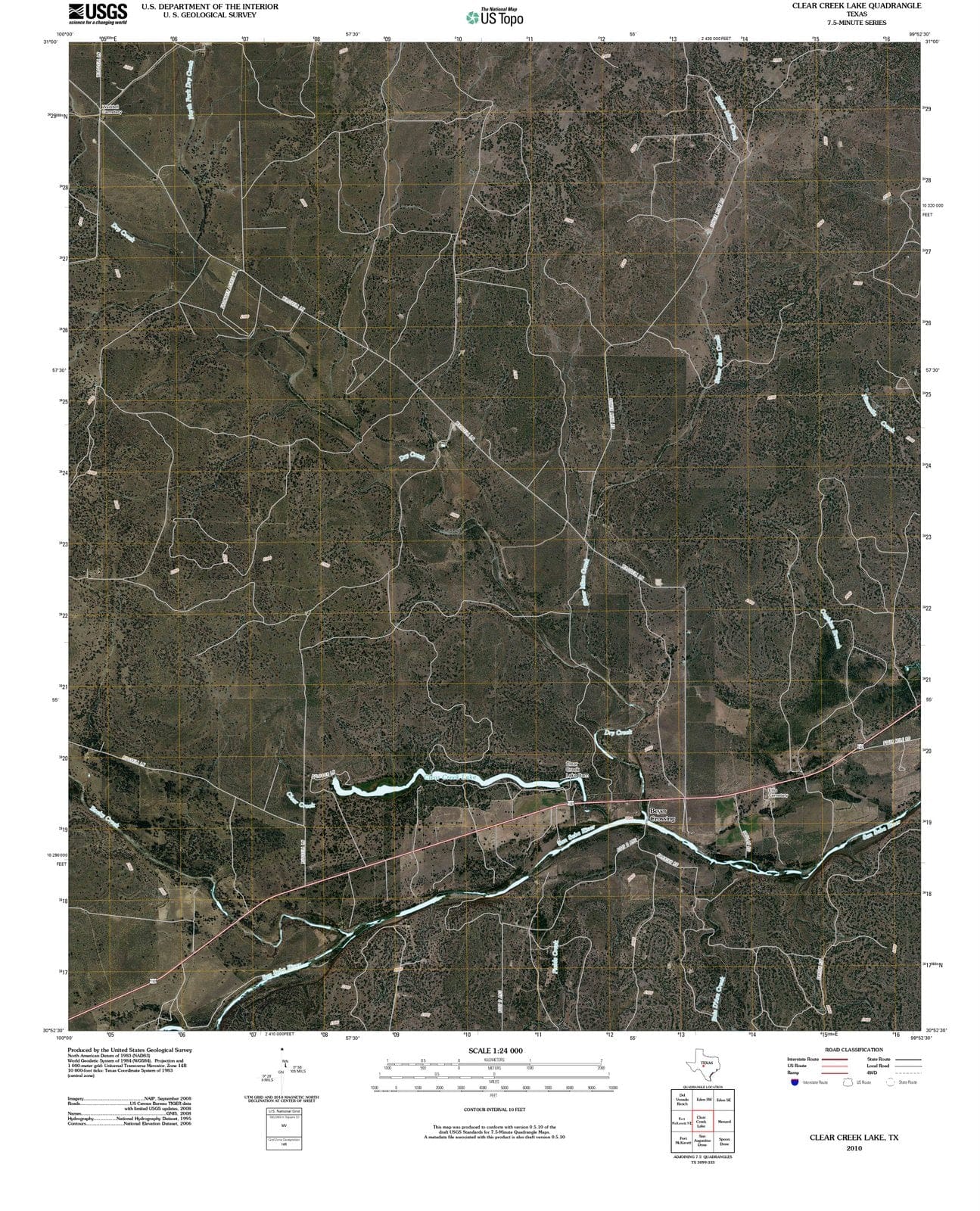 2010 Clear Creek Lake, TX - Texas - USGS Topographic Map