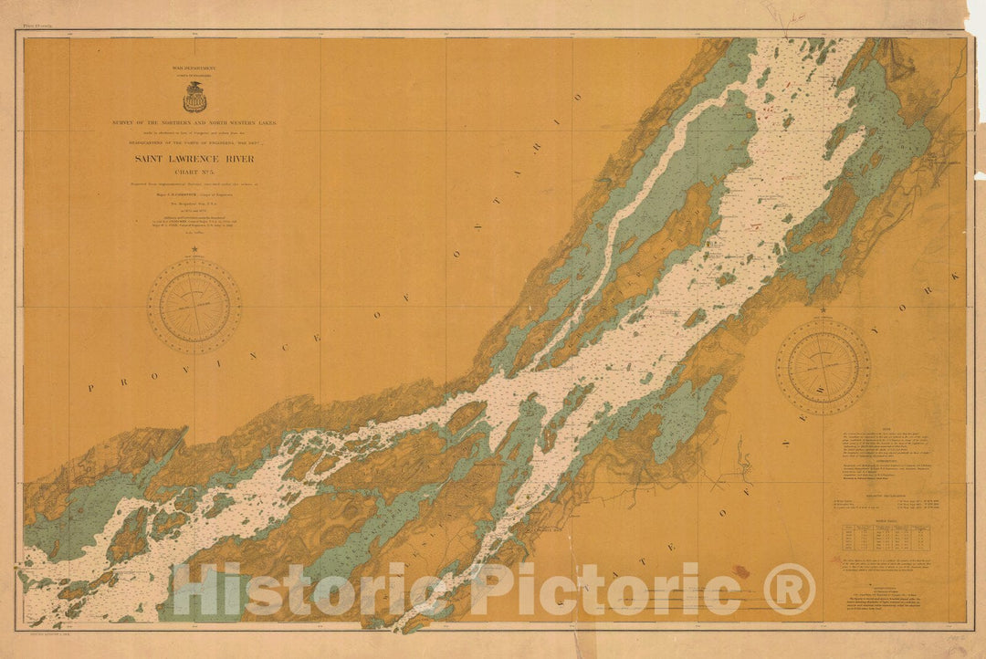 Historic Nautical Map - Saint Lawrence River, 1902 NOAA Chart - Vintage Wall Art