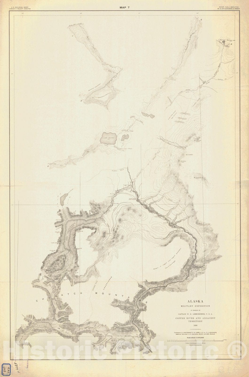 Historic Nautical Map - Alaska Military Expedition, 1898 NOAA Chart - Vintage Wall Art