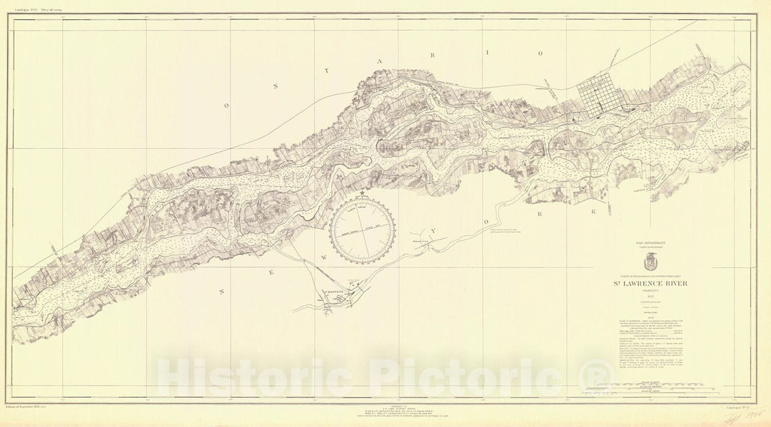 Historic Nautical Map - St Lawrence River, 1935 NOAA Chart - Vintage Wall Art