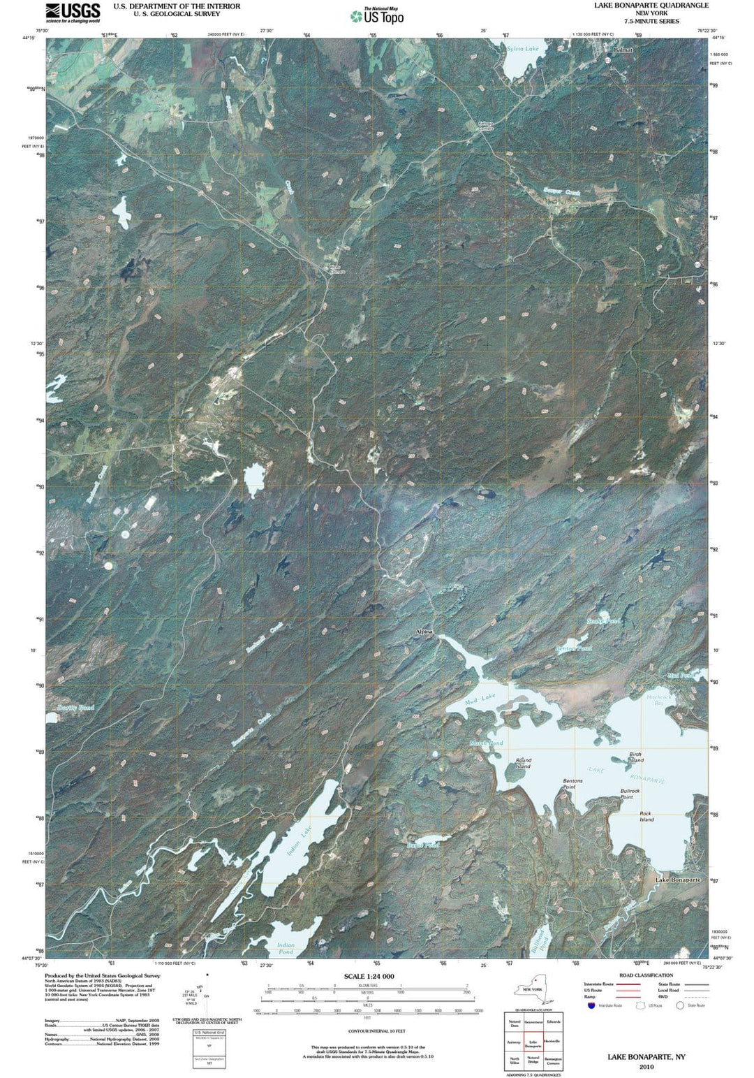 2010 Lake Bonaparte, NY - New York - USGS Topographic Map