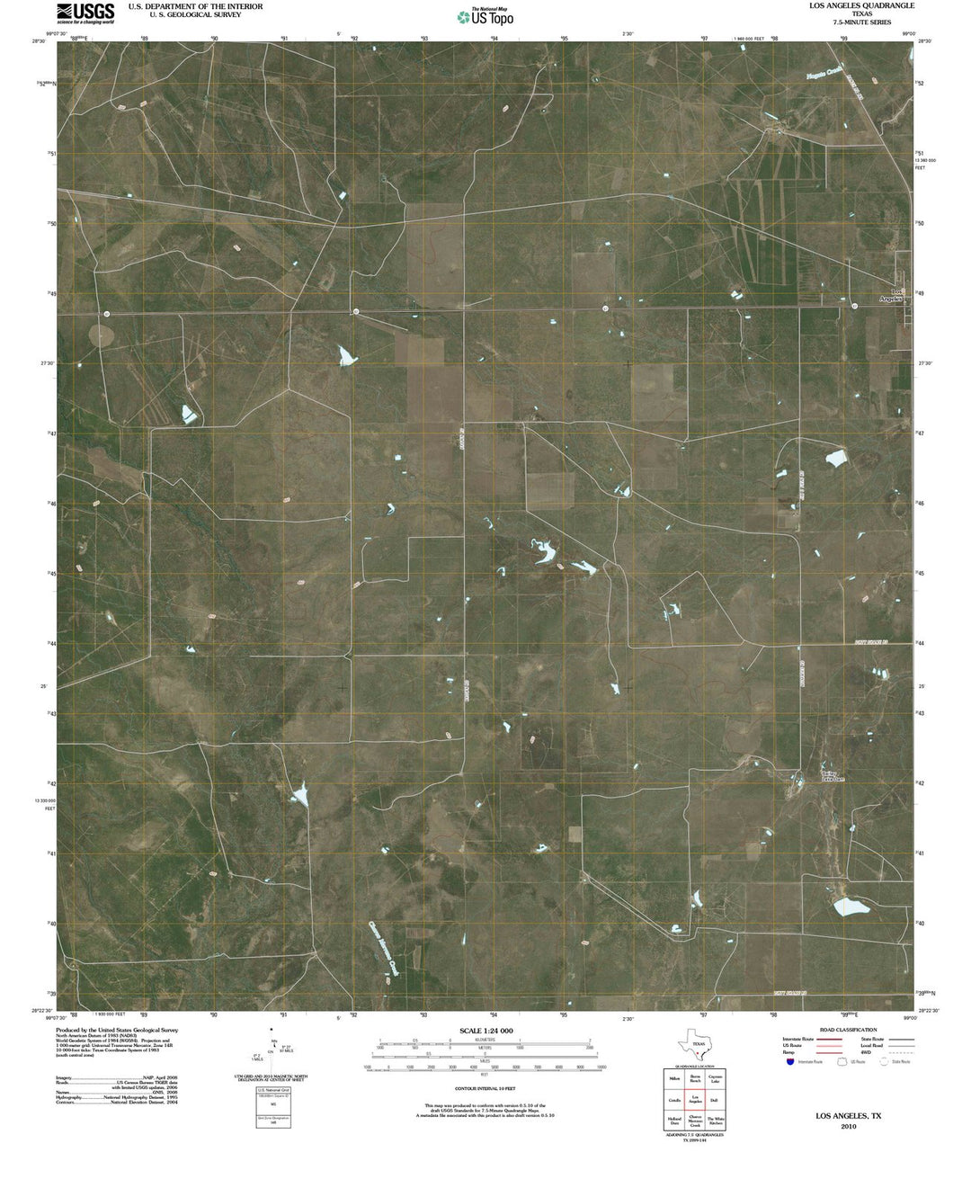 2010 Los Angeles, TX - Texas - USGS Topographic Map