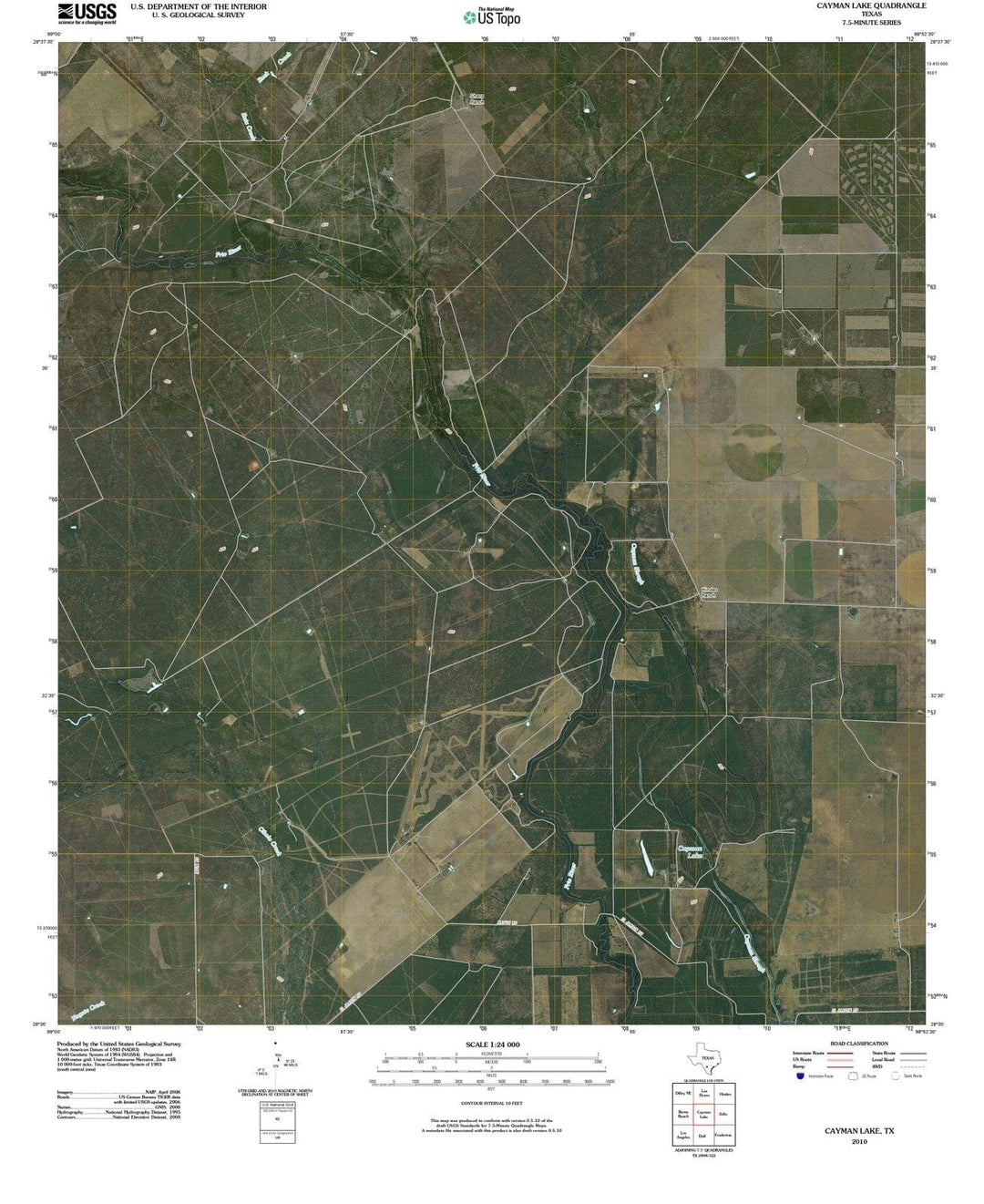 2010 Cayman Lake, TX - Texas - USGS Topographic Map