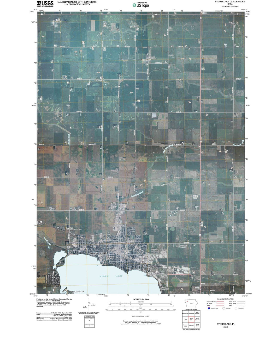 2010 Storm Lake, IA - Iowa - USGS Topographic Map