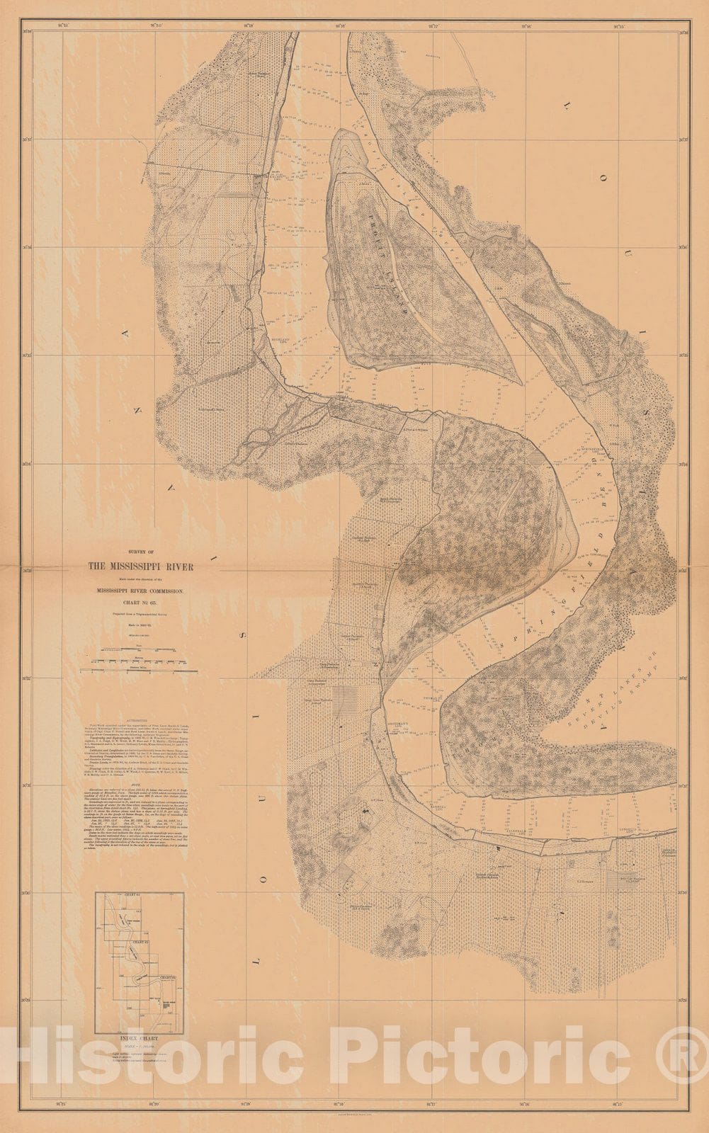 Historic Nautical Map - Survey Of The Mississippi River, 1881 NOAA Chart - Vintage Wall Art