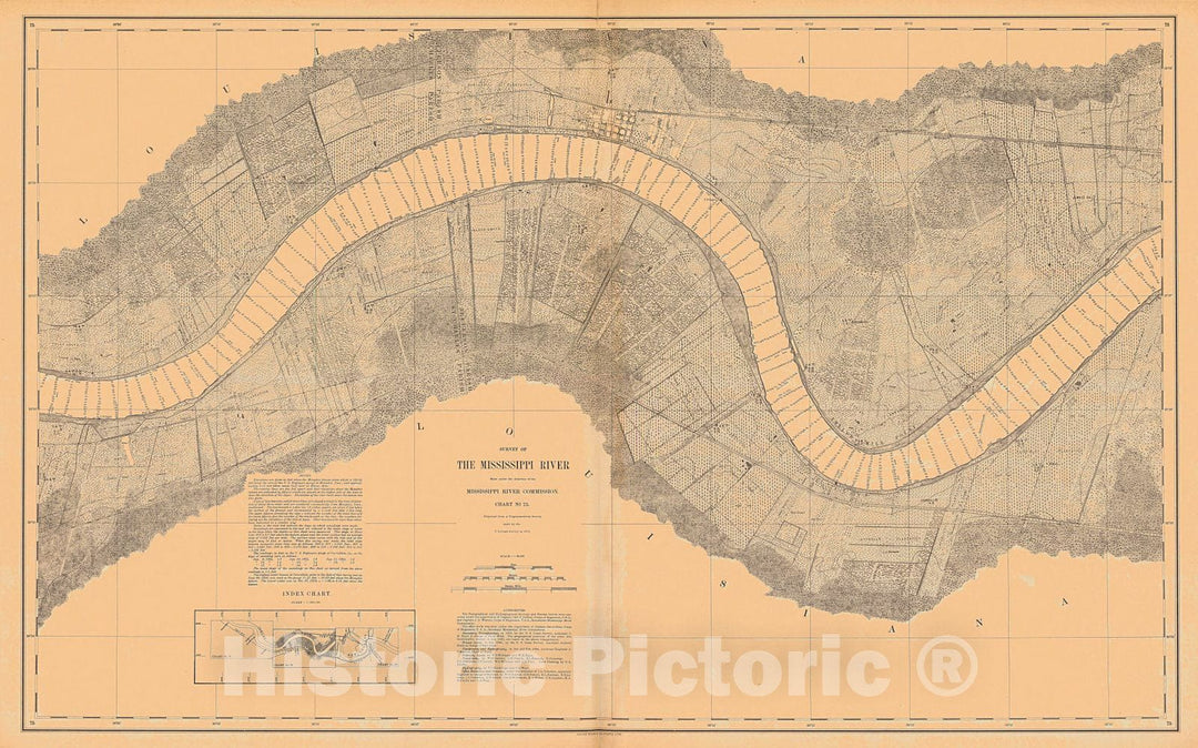 Historic Nautical Map - Survey Of The Mississippi River, 1875 NOAA Chart - Vintage Wall Art