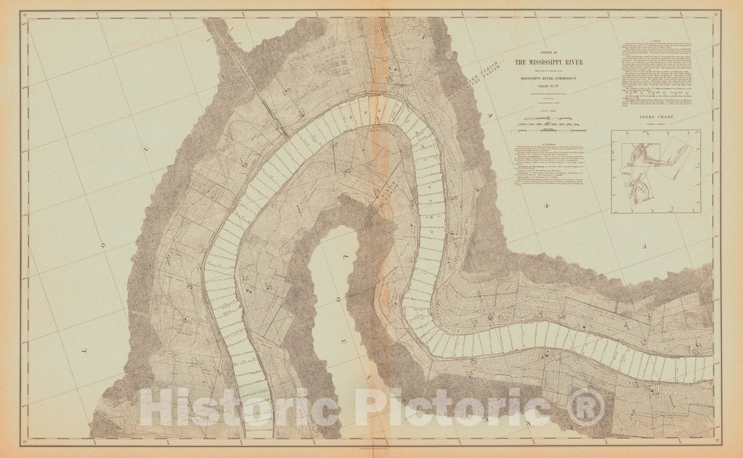 Historic Nautical Map - Survey Of The Mississippi River, 1873 NOAA Chart - Vintage Wall Art