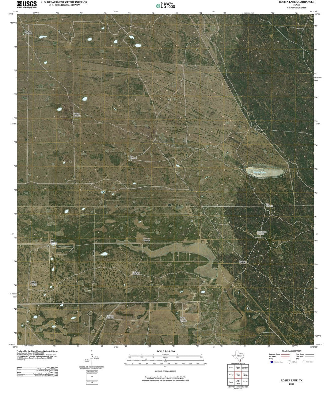 2010 Rosita Lake, TX - Texas - USGS Topographic Map