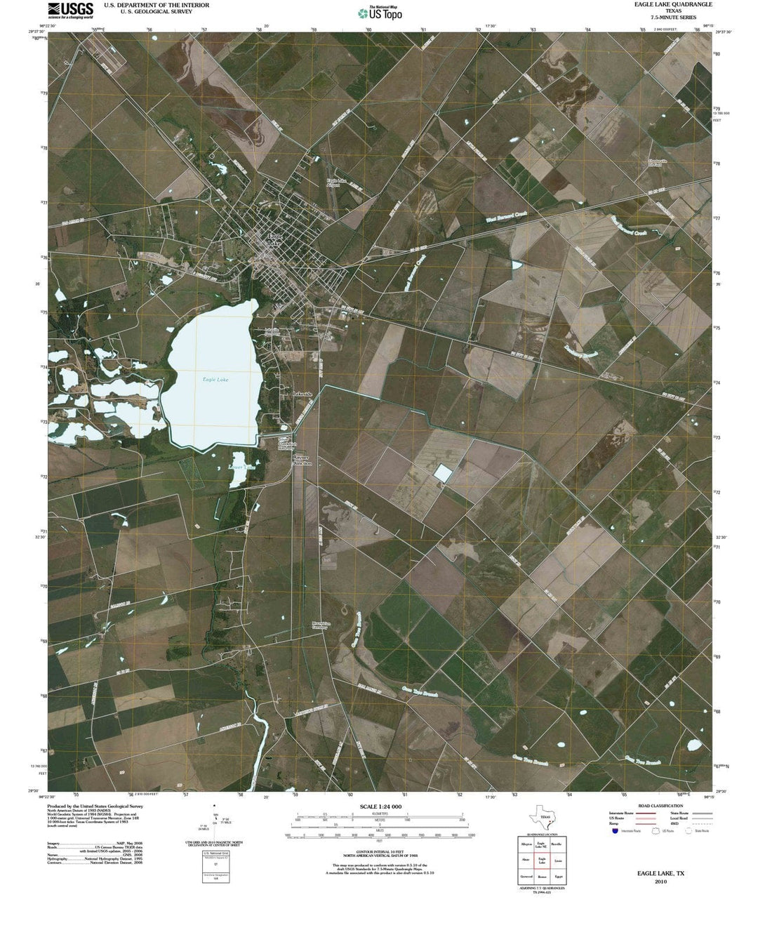 2010 Eagle Lake, TX - Texas - USGS Topographic Map