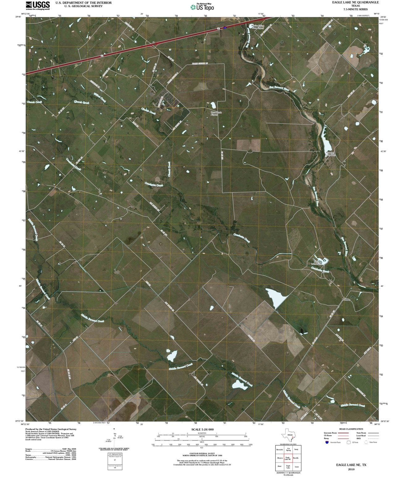 2010 Eagle Lake, TX - Texas - USGS Topographic Map