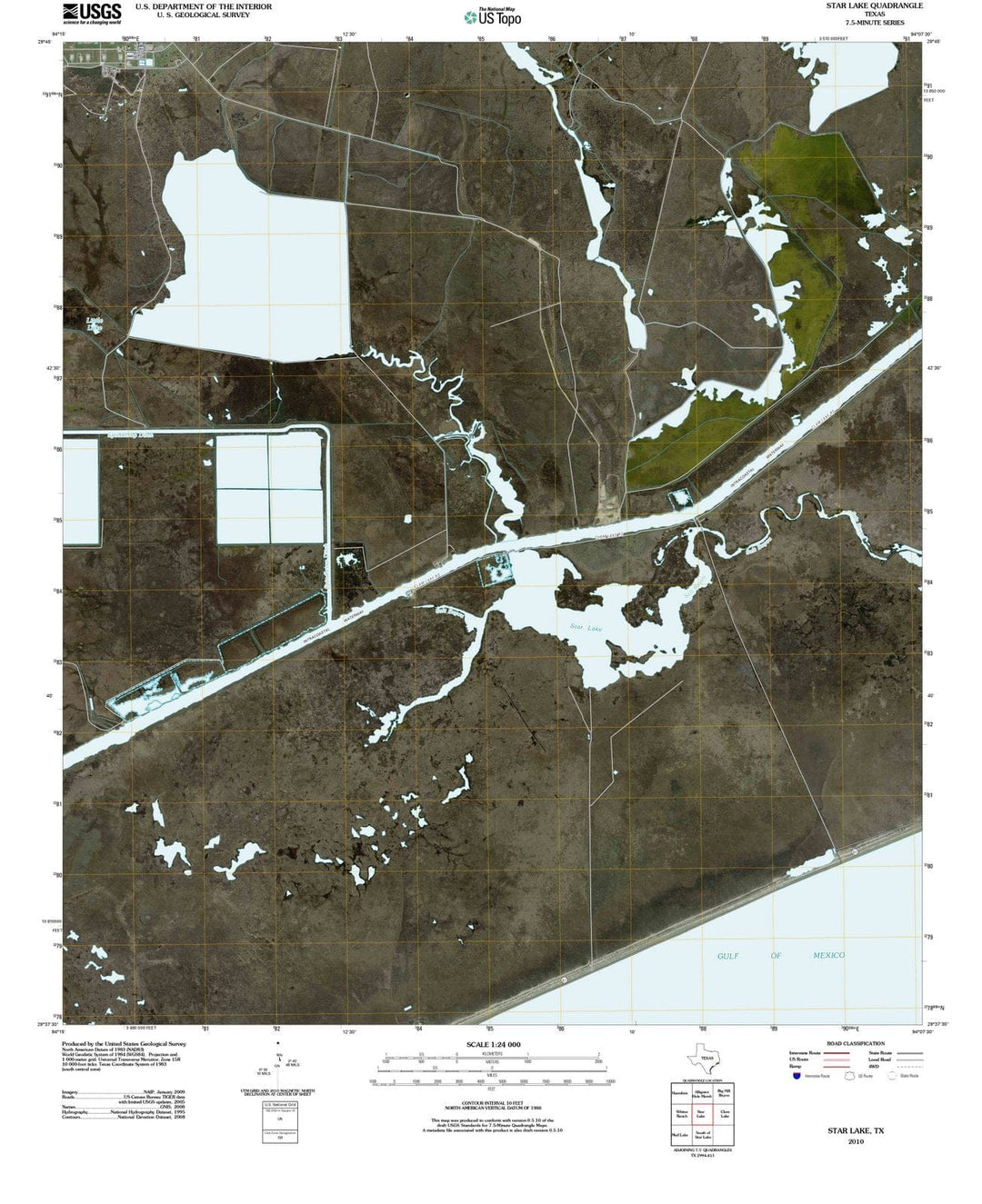 2010 Star Lake, TX - Texas - USGS Topographic Map