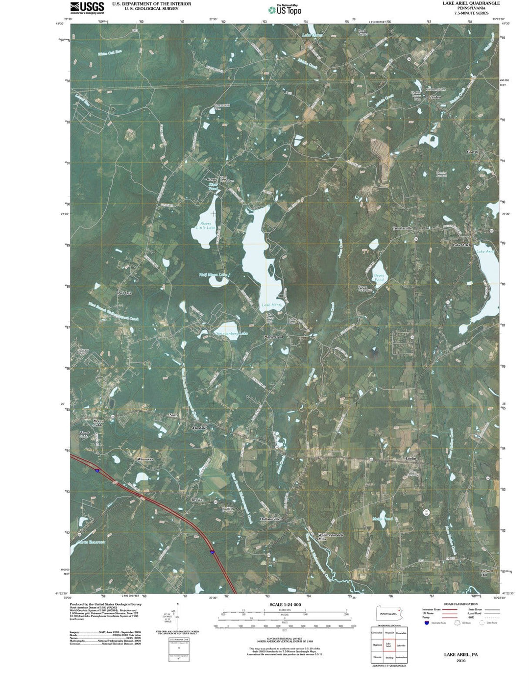 2010 Lake Ariel, PA - Pennsylvania - USGS Topographic Map