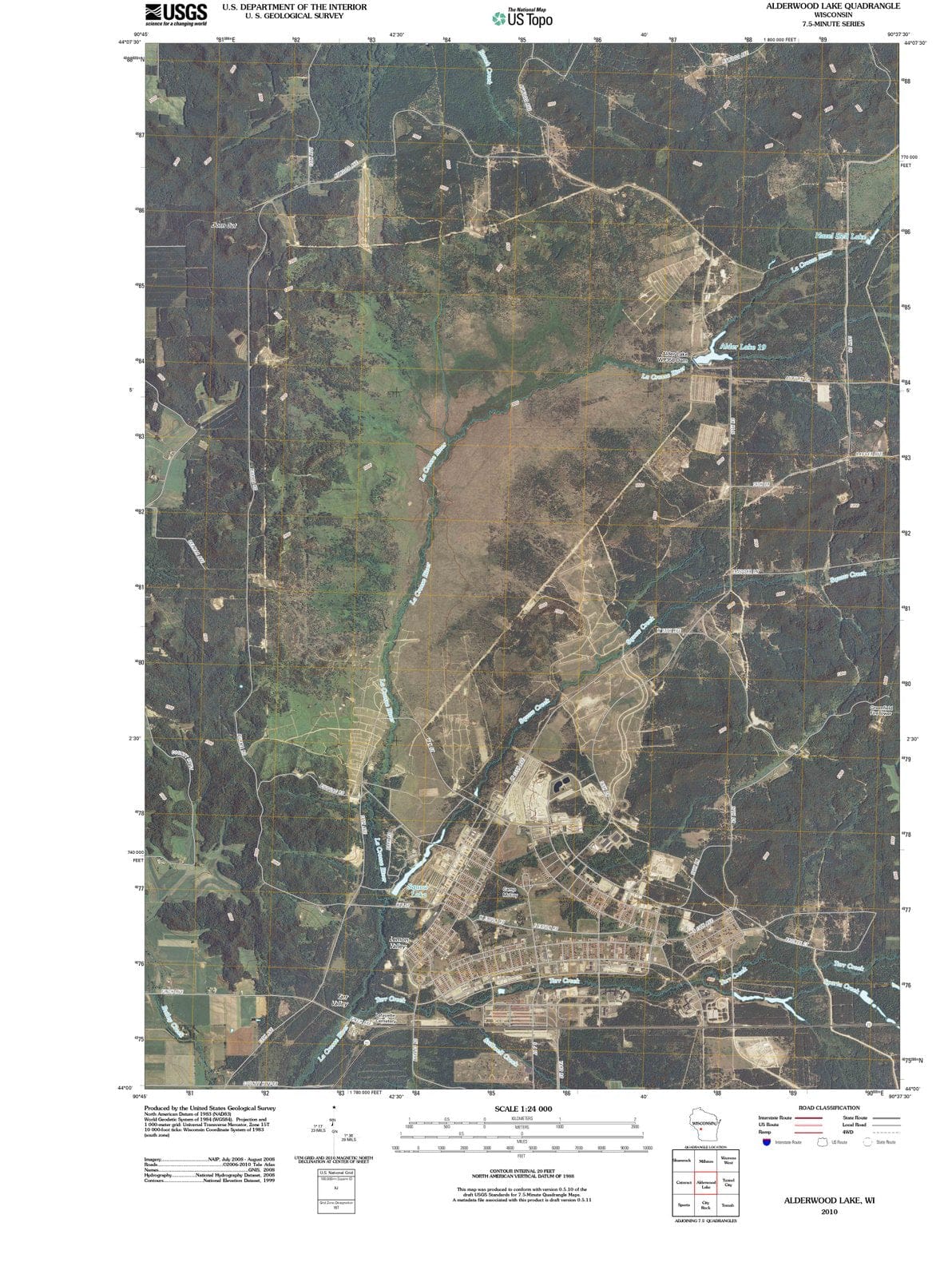 2010 Alderwood Lake, WI - Wisconsin - USGS Topographic Map