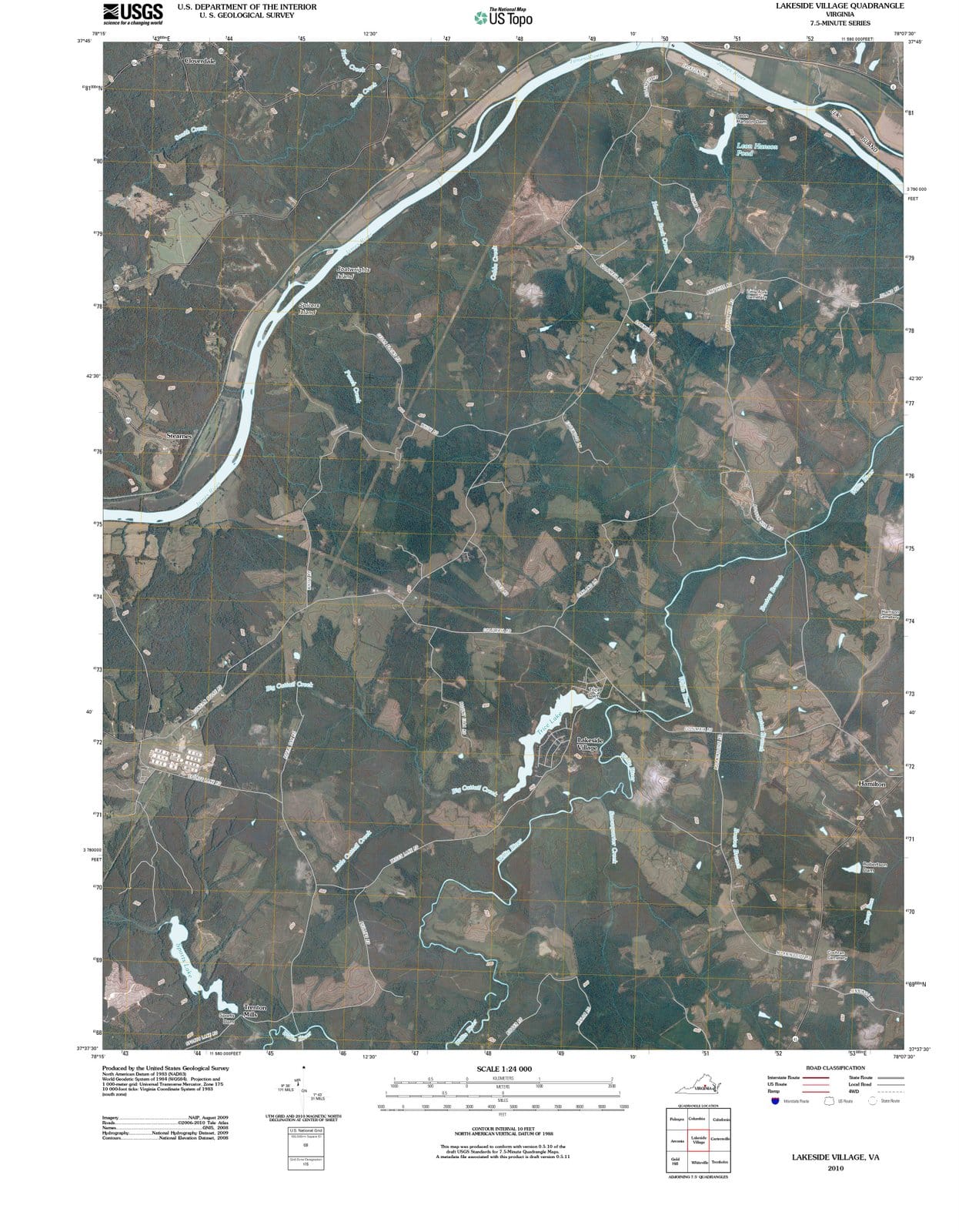 2010 Lakeside Village, VA - Virginia - USGS Topographic Map