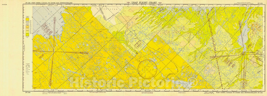 Historic Nautical Map - Fort Chimo Canada To Goose Bay Newfoundland, 1948 NOAA Chart - Vintage Wall Art