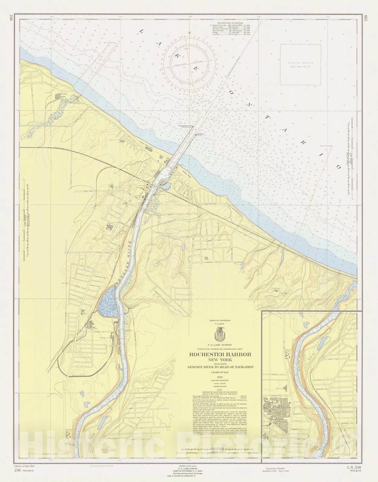 Historic Nautical Map - Rochester Harbor, 1956 NOAA Chart - Vintage Wall Art