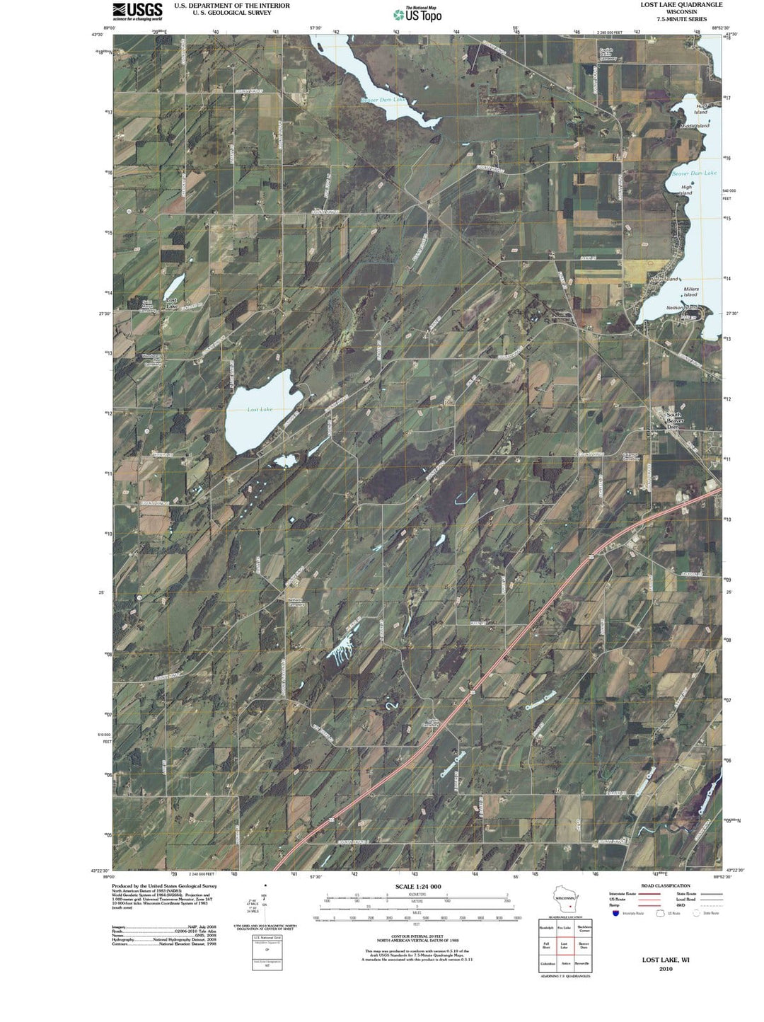 2010 Lost Lake, WI - Wisconsin - USGS Topographic Map