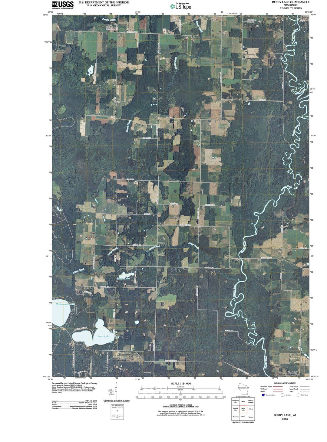 2010 Berry Lake, WI - Wisconsin - USGS Topographic Map