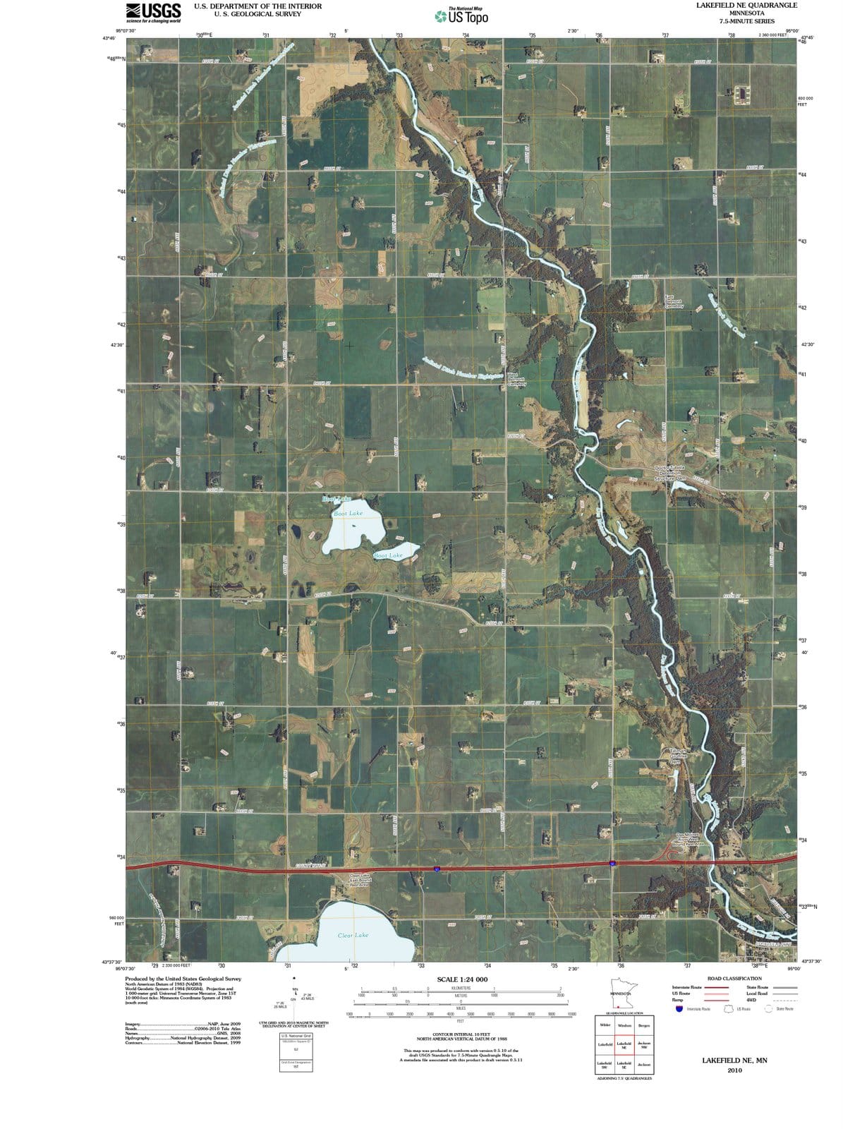 2010 Lakefield, MN - Minnesota - USGS Topographic Map