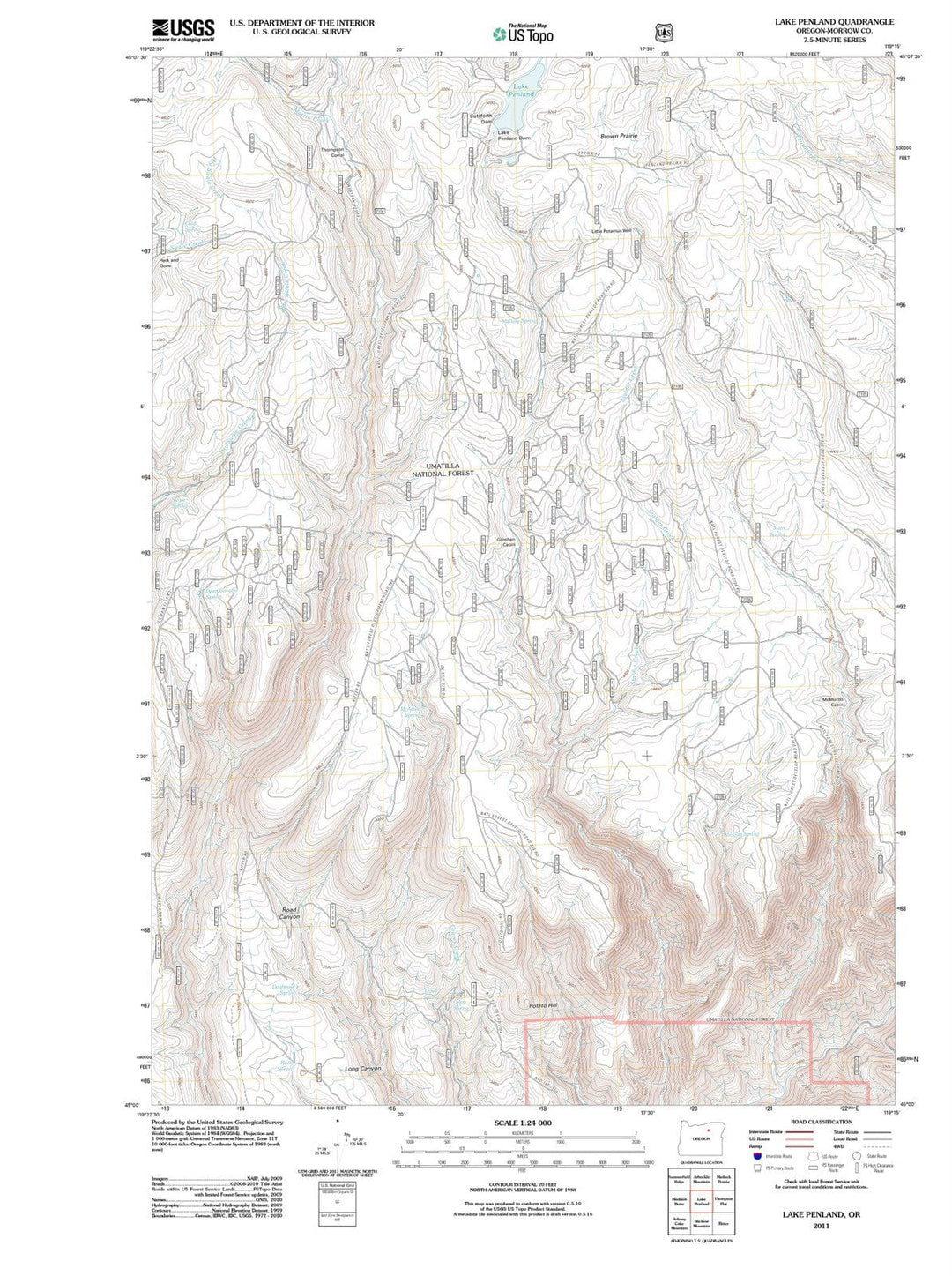 2011 Lake Penland, OR - Oregon - USGS Topographic Map