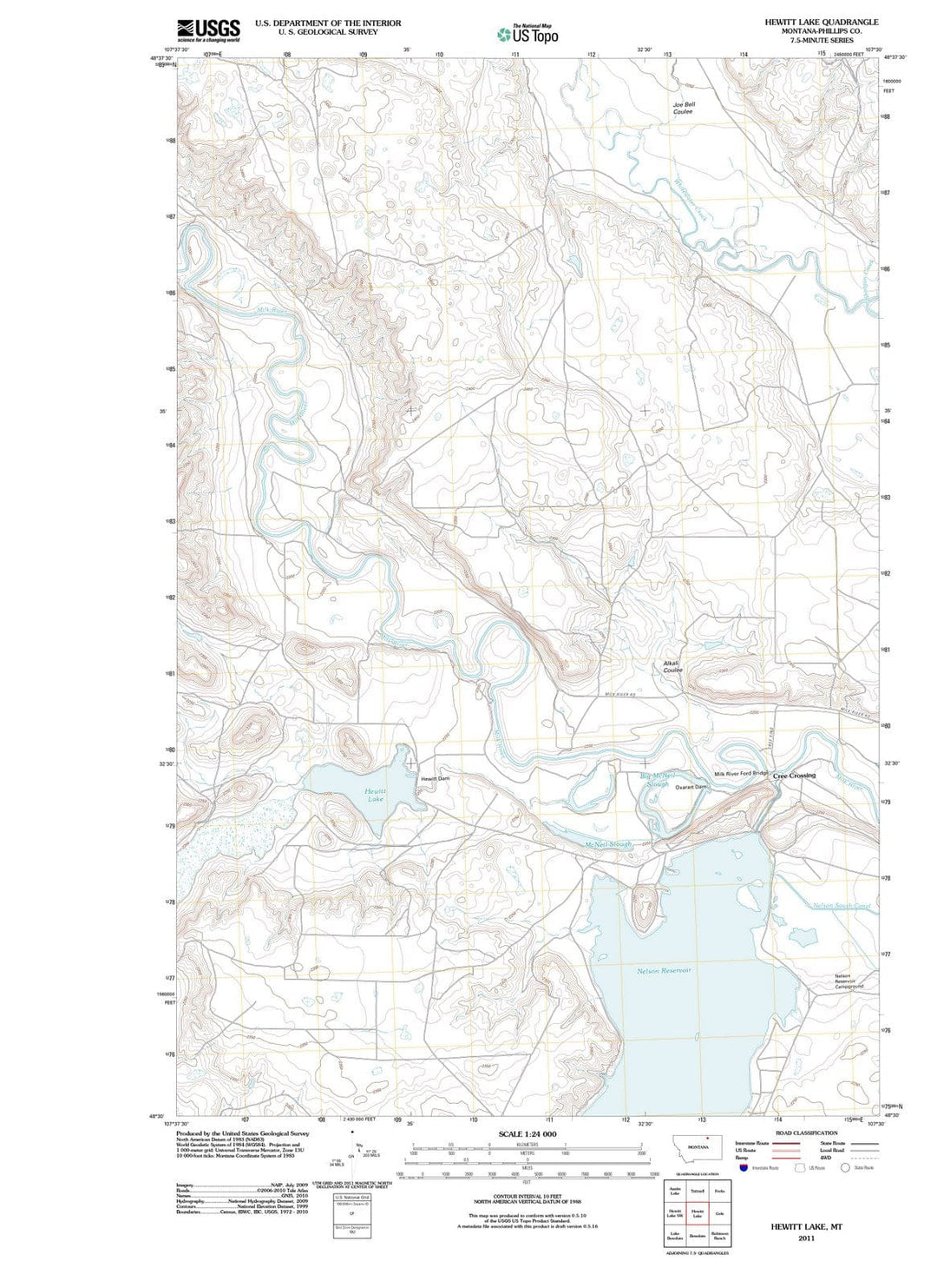 2011 Hewitt Lake, MT - Montana - USGS Topographic Map