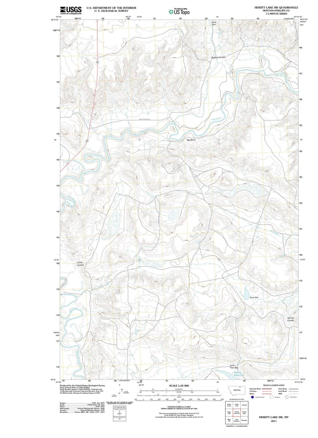 2011 Hewitt Lake, MT - Montana - USGS Topographic Map