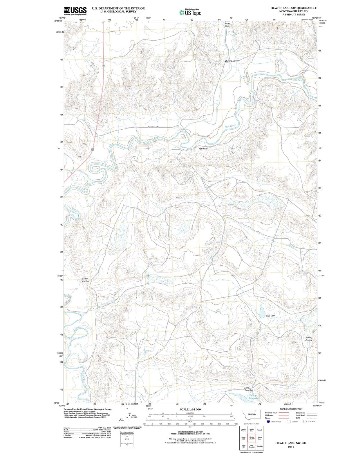 2011 Hewitt Lake, MT - Montana - USGS Topographic Map