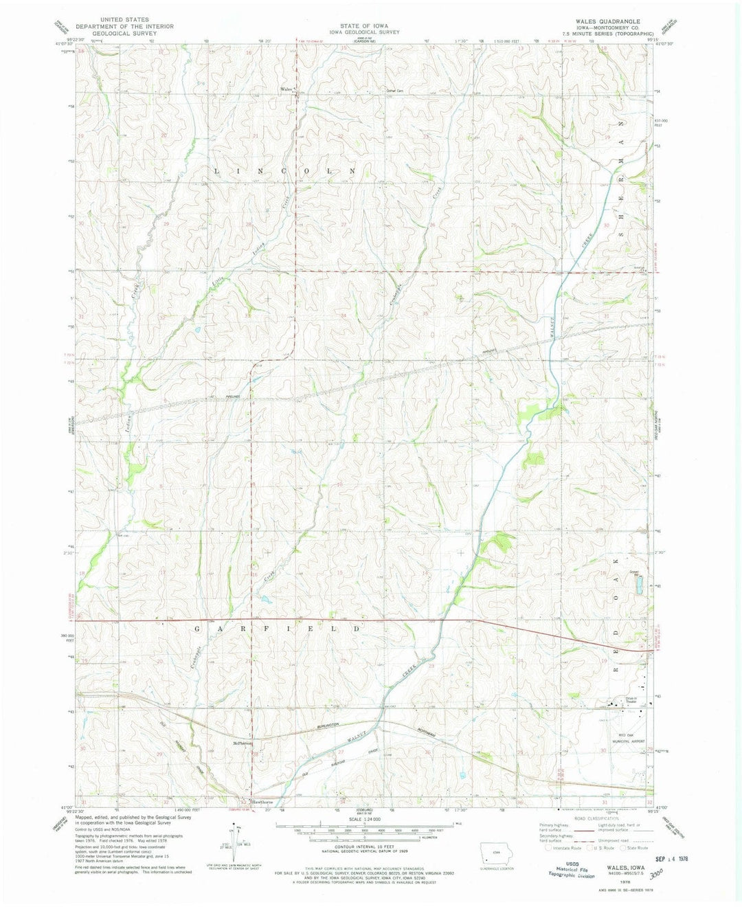 1978 Wales, IA - Iowa - USGS Topographic Map