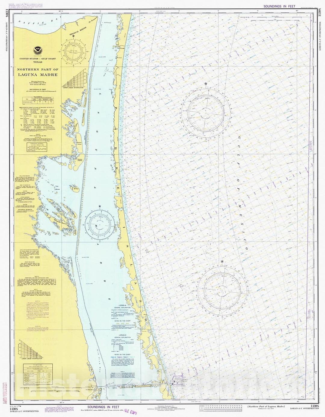 Historic Nautical Map - Northern Part Of Laguna Madre, 1979 NOAA Chart - Texas (TX) - Vintage Wall Art