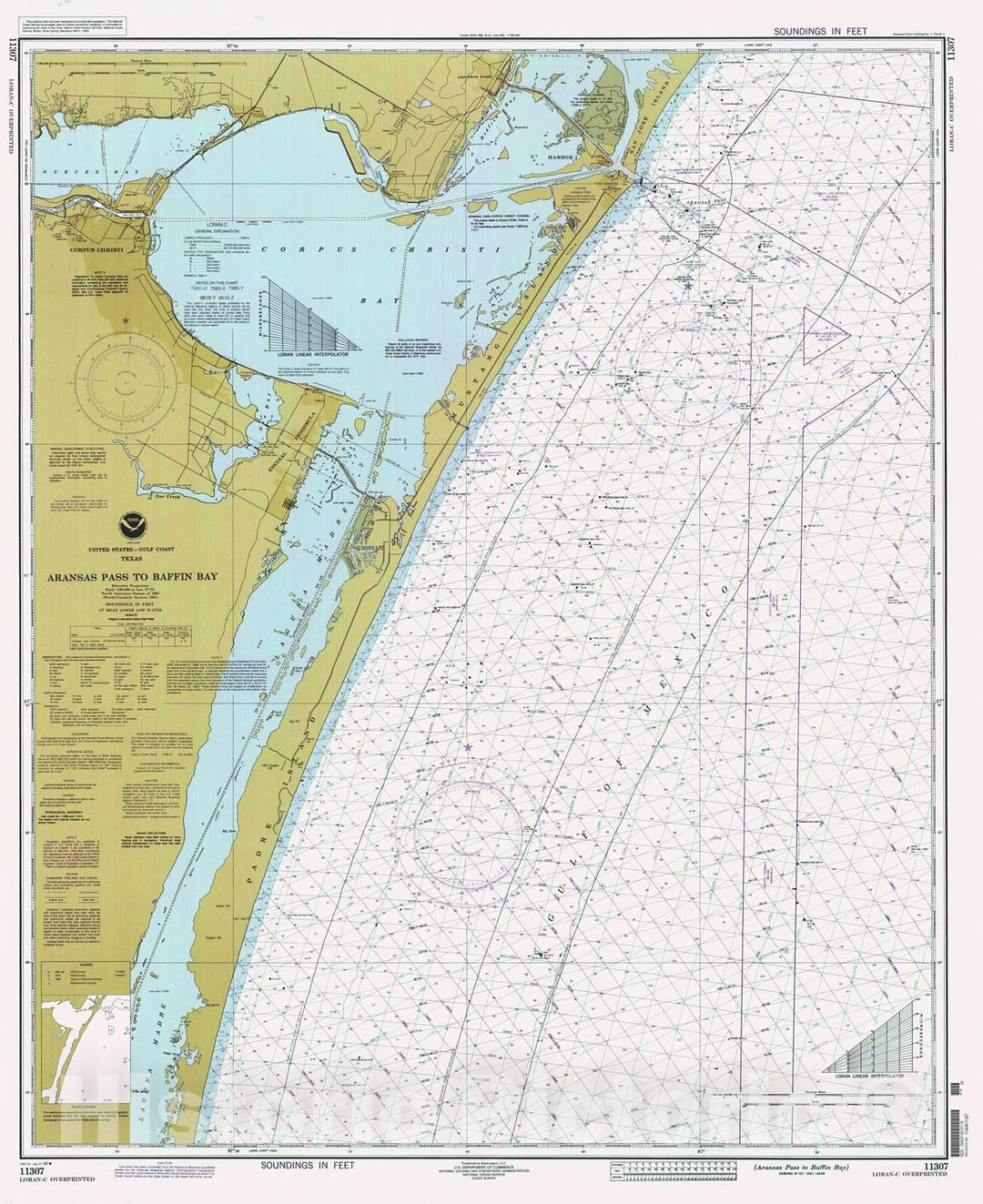 Historic Nautical Map - Aransas Pass To Baffin Bay, 1996 NOAA Chart - Texas (TX) - Vintage Wall Art