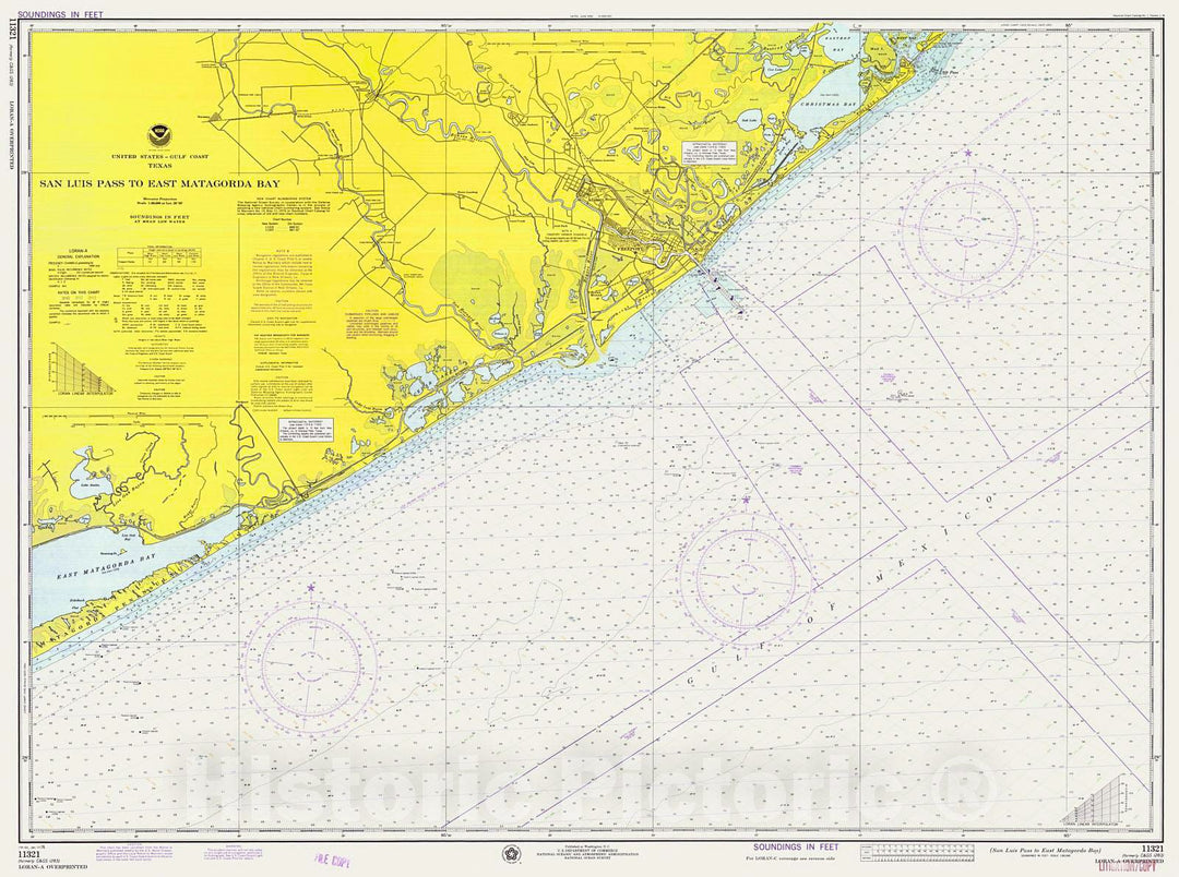 Historic Nautical Map - San Luis Pass To East Matagorda Bay, 1976 NOAA Chart - Texas (TX) - Vintage Wall Art