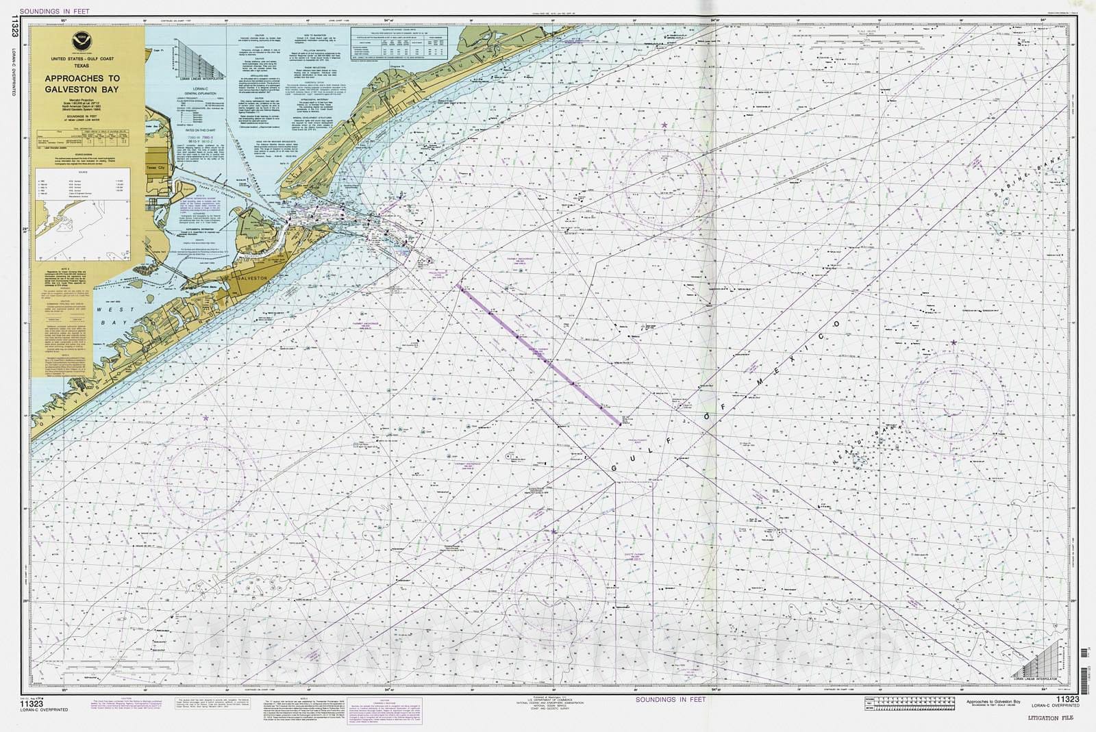 Historic Nautical Map - Approaches To Galveston Bay, 1994 NOAA Chart - Texas (TX) - Vintage Wall Art