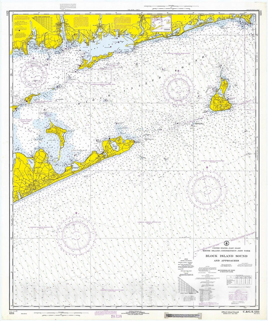 Historic Nautical Map - Block Island Sound, 1970 NOAA Chart - New York (NY) - Vintage Wall Art